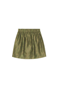 Jupe courte en jacquard - Avocado