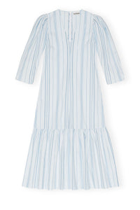 Robe longue à rayures avec encolure en V - Heather