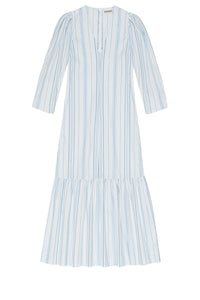 Striped V-neck maxi dress - Heather