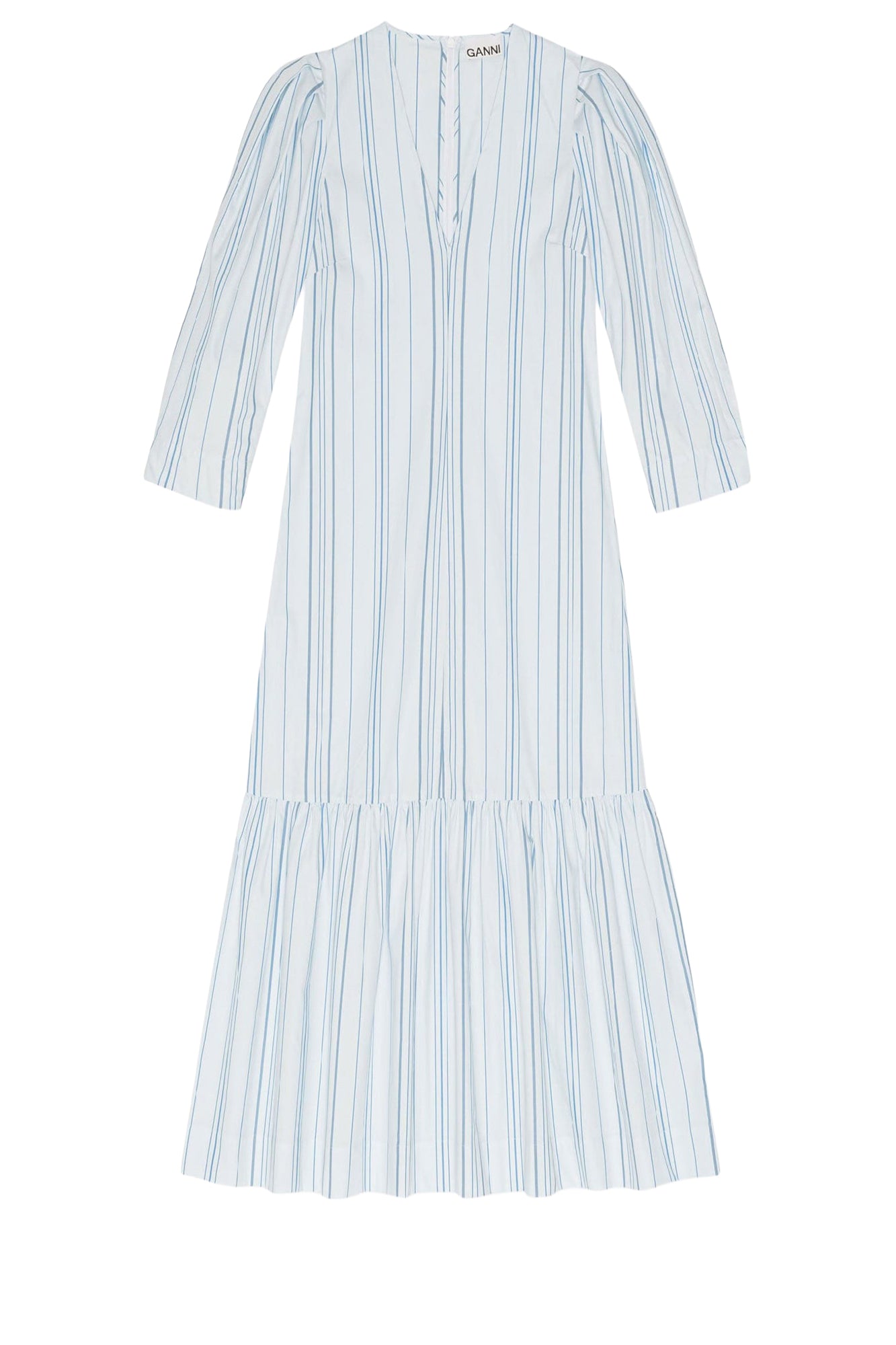 Striped V-neck maxi dress - Heather