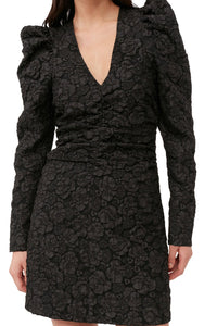 Robe courte en jacquard - Black