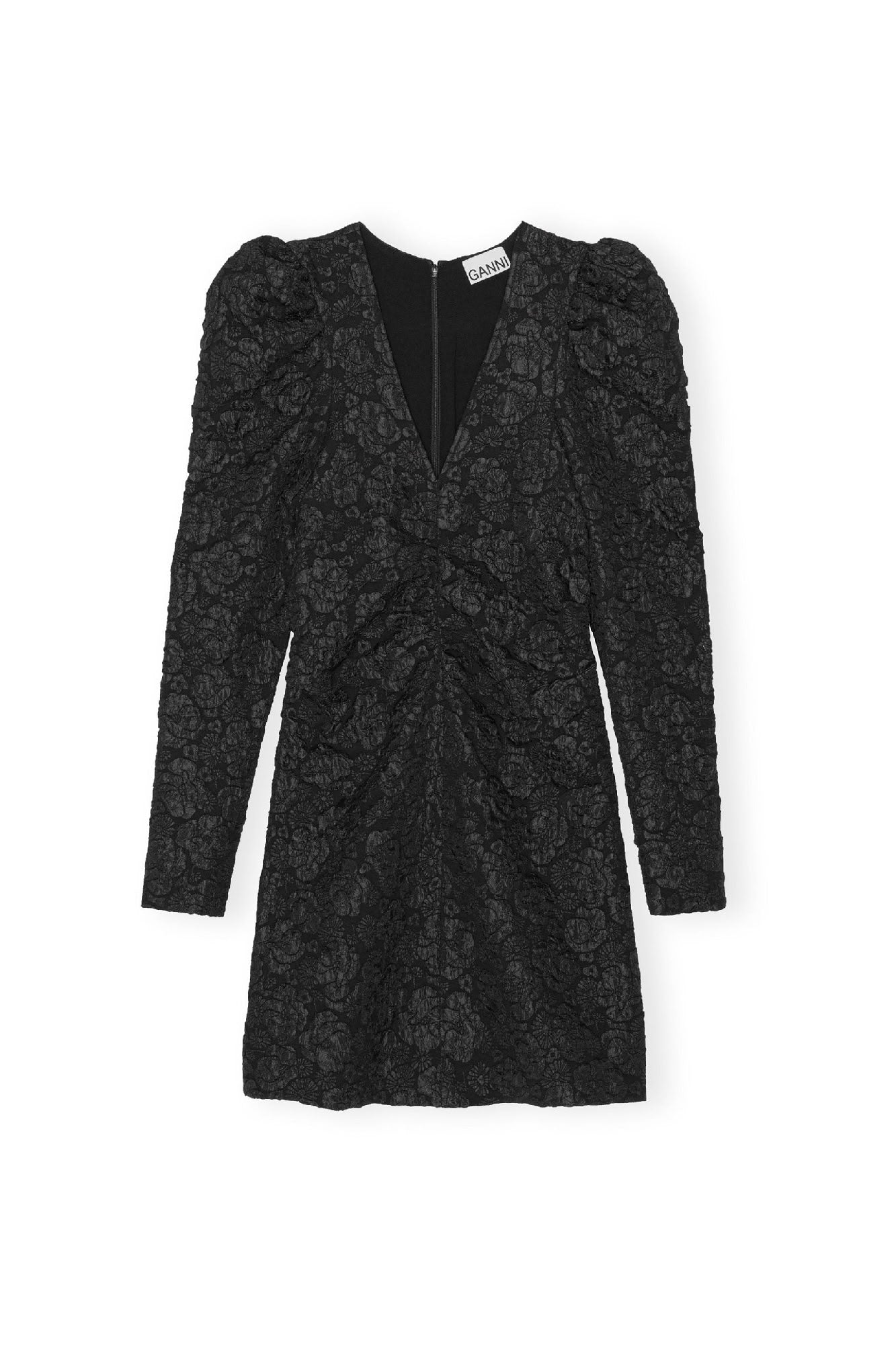 Robe courte en jacquard - Black