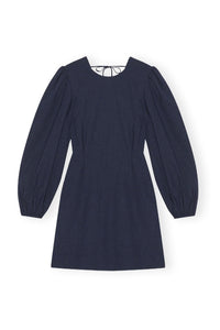 Robe courte drapée mélangée à dos nu - Sky Captain