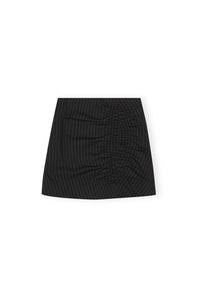 Jupe courte à rayures  - Black