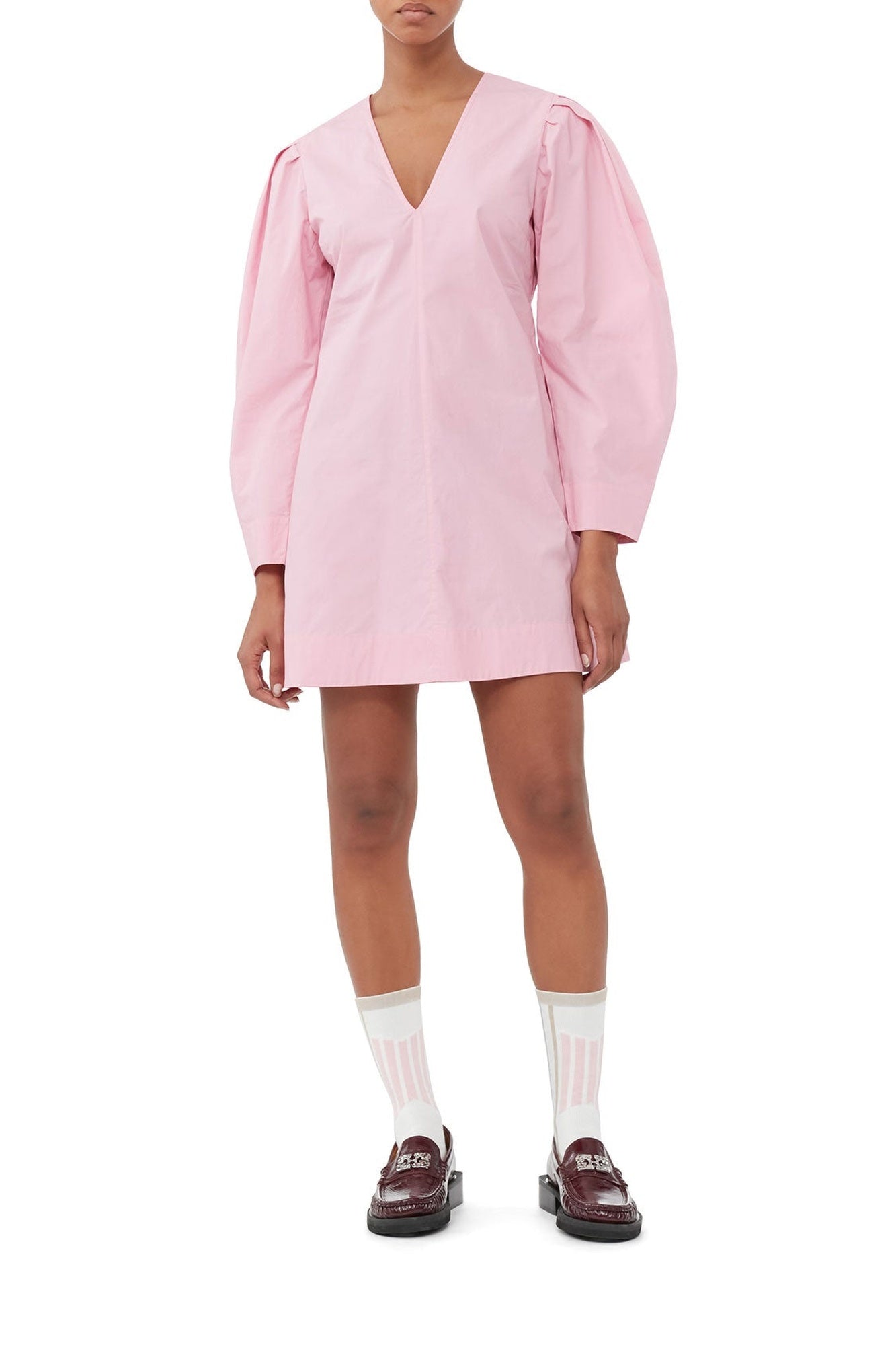 Robe courte à col en V - Orchid Smoke