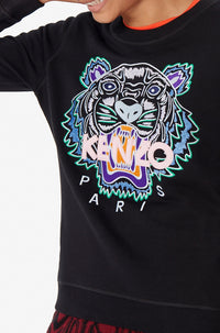 Tiger embroidered sweatshirt - Black