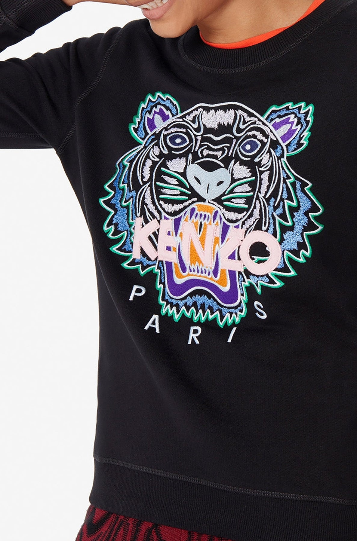 Tiger embroidered sweatshirt - Black