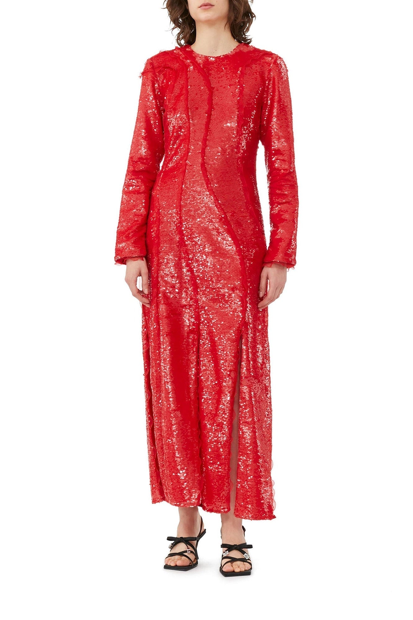 Robe longue en sequins - Fiery Red