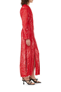 Robe longue en sequins - Fiery Red