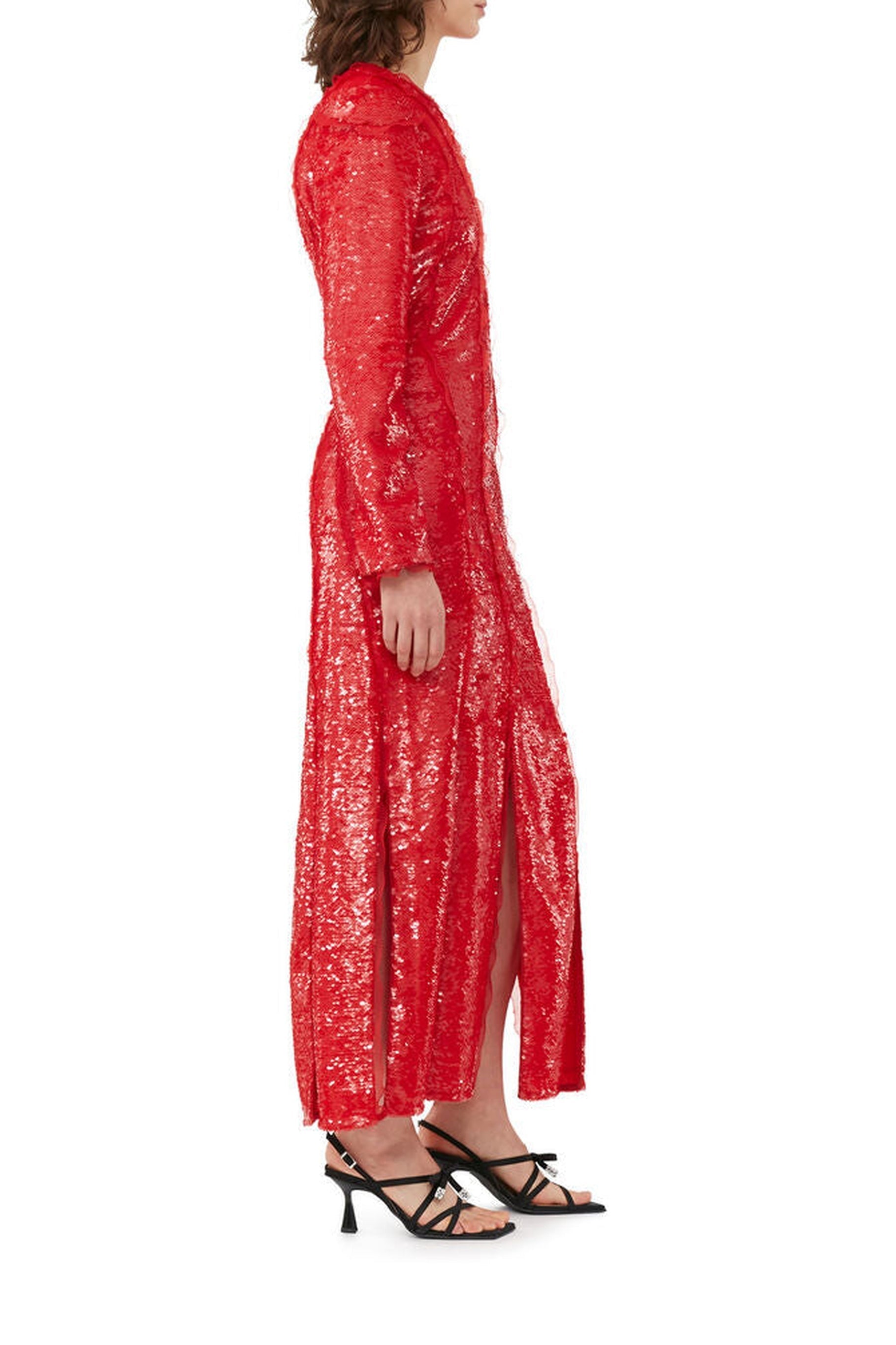 Robe longue en sequins - Fiery Red