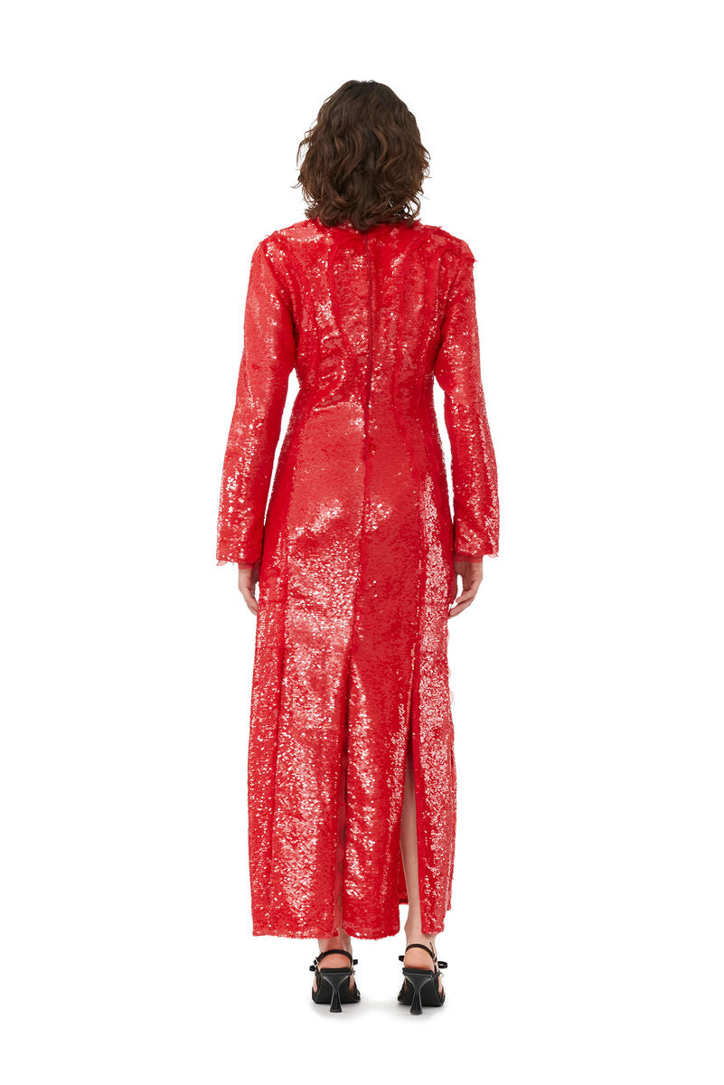 Robe longue en sequins - Fiery Red