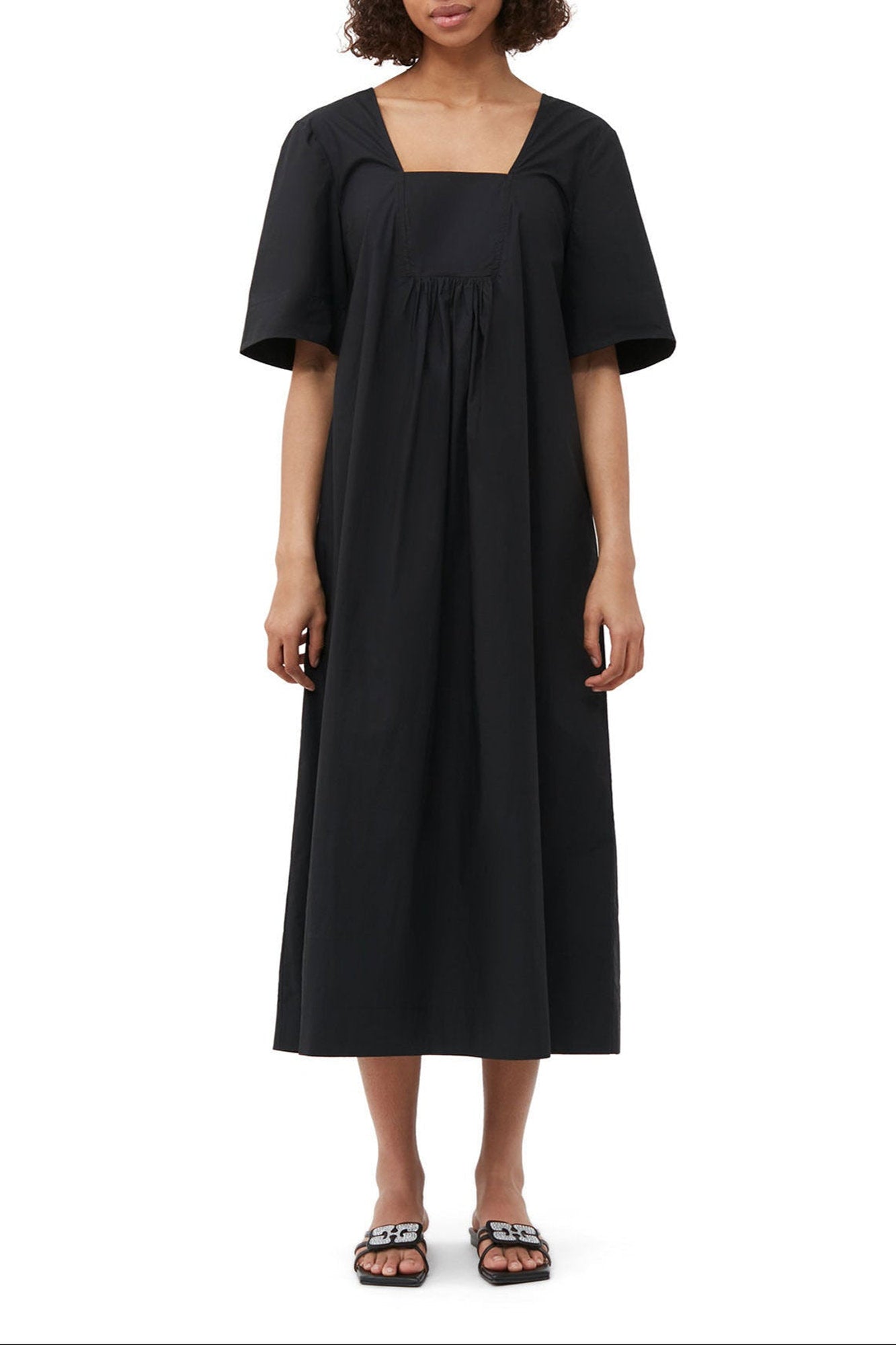 Robe longue à col ouvert - Black