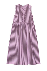 Robe midi à rayures en coton - Bonbon