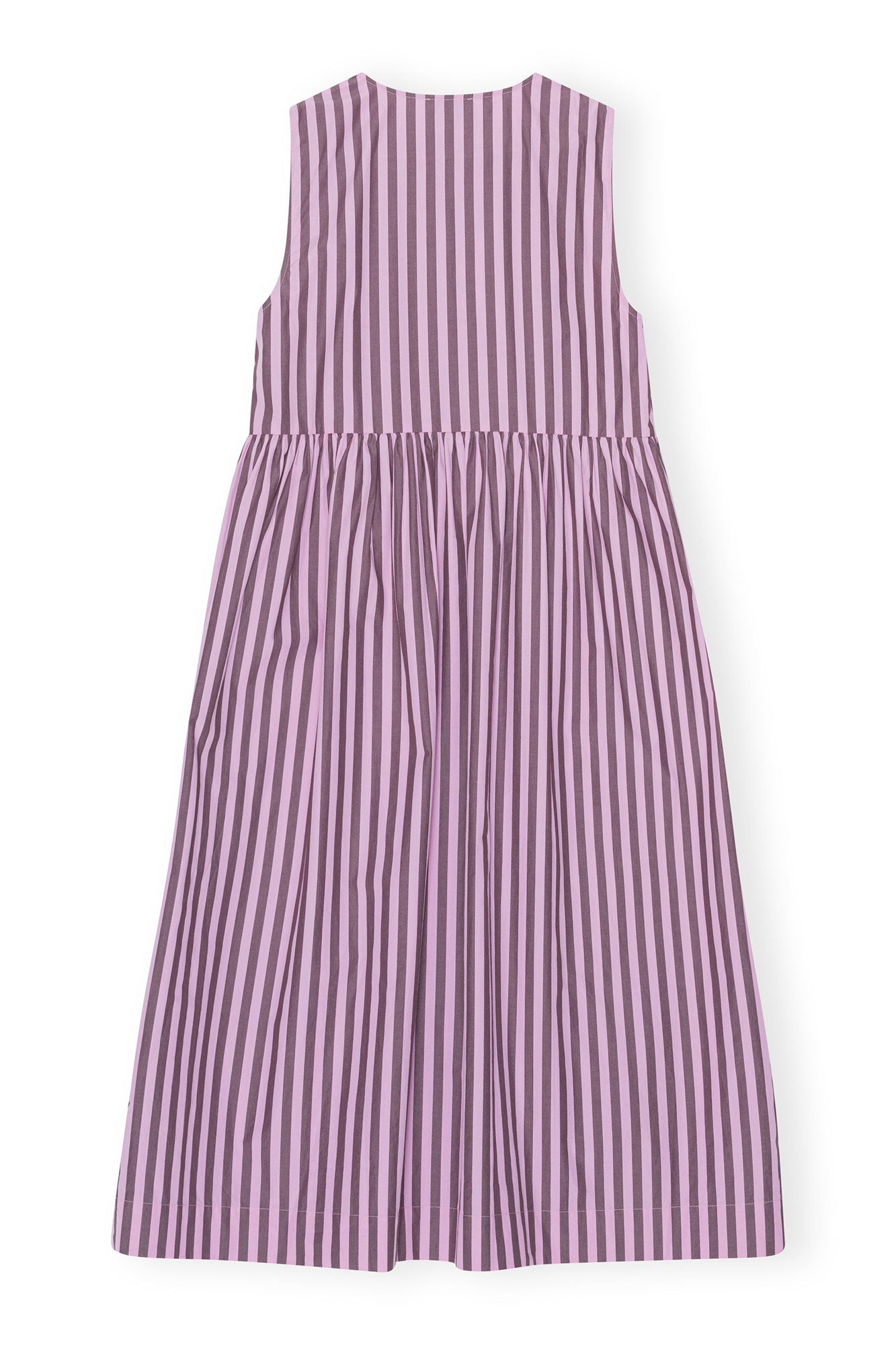Robe midi à rayures en coton - Bonbon