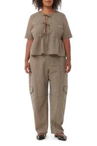 Pantalon cargo en coton - Irish Cream