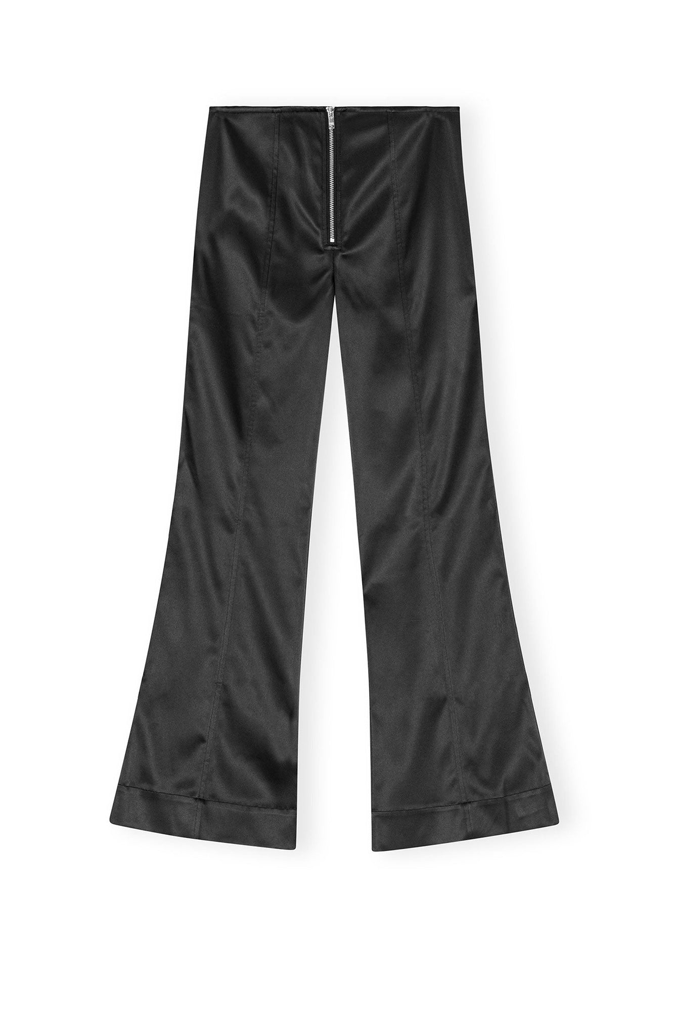 Pantalon évasé en satin - Black