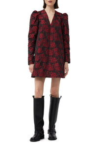 Robe courte en jacquard - High Risk Red