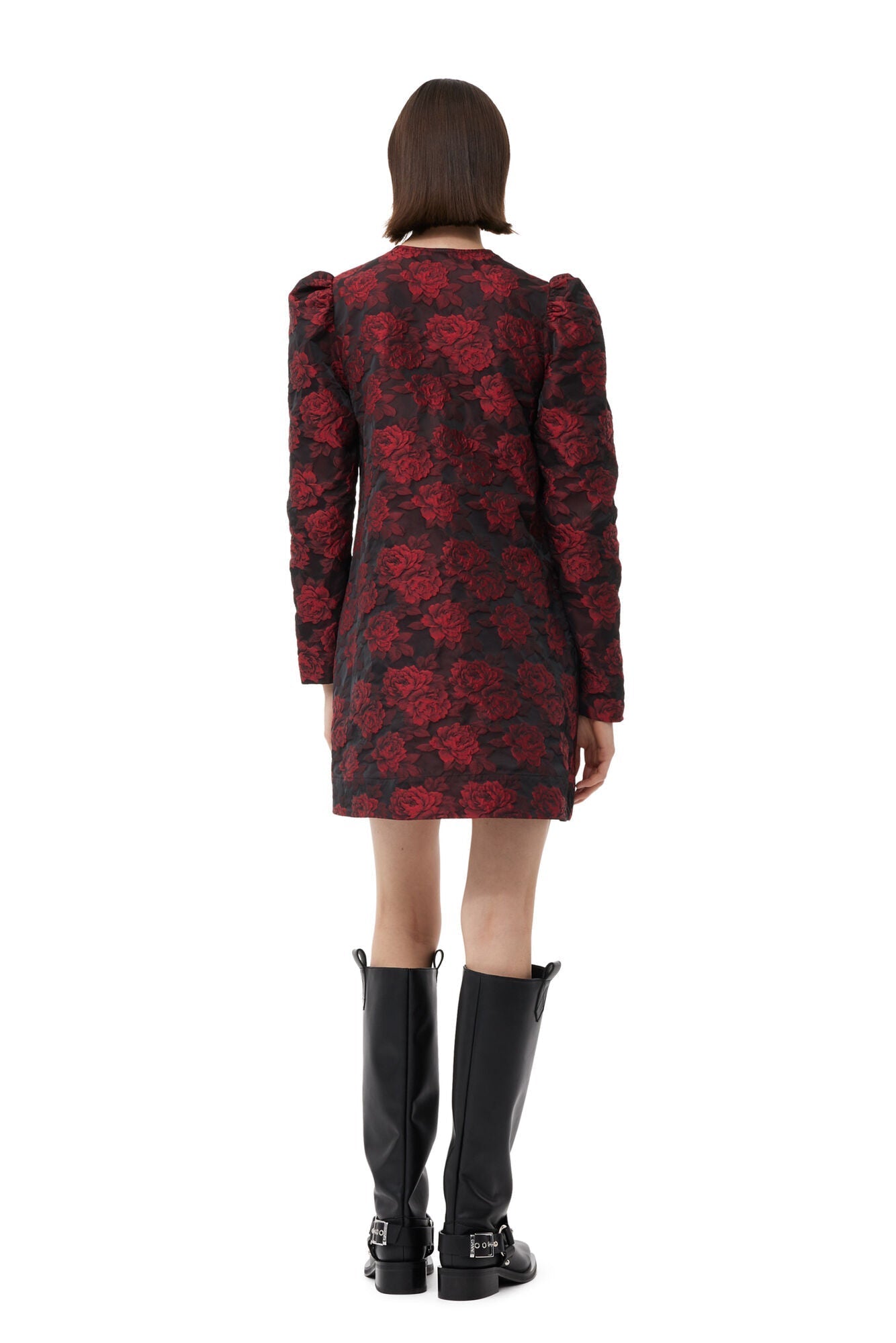 Robe courte en jacquard - High Risk Red