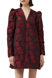 Robe courte en jacquard - High Risk Red
