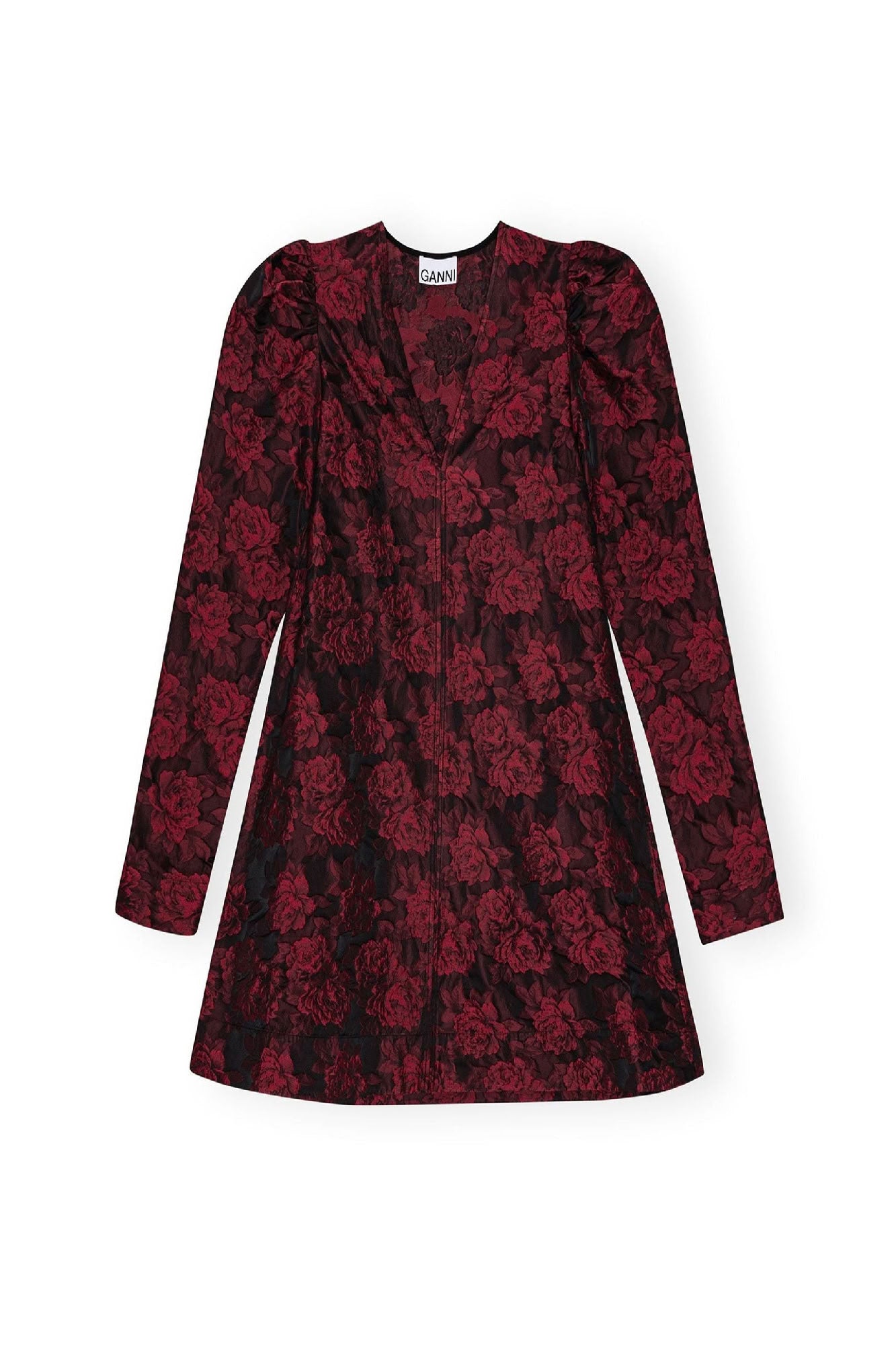 Robe courte en jacquard - High Risk Red