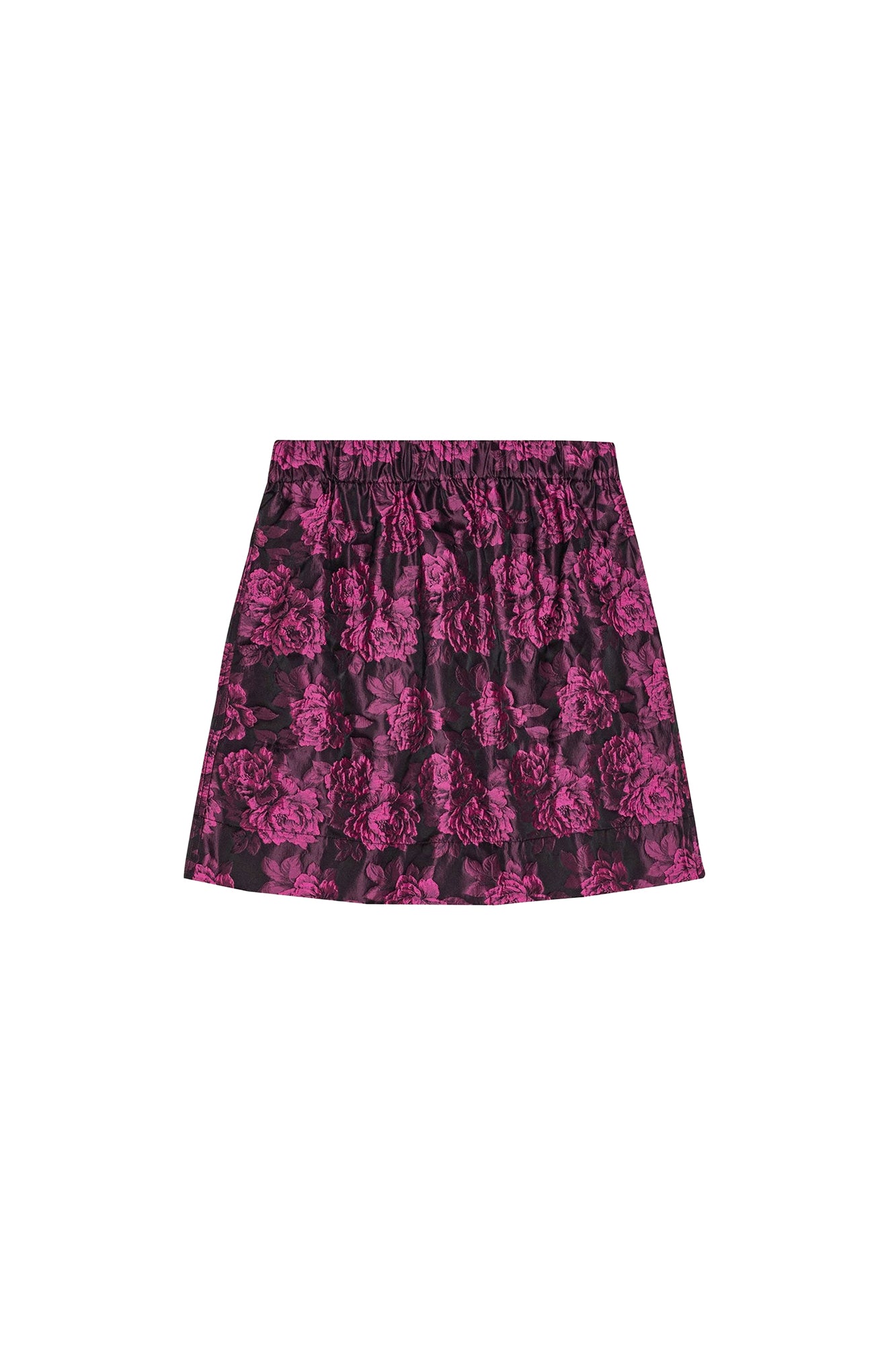 Jupe courte botanique en jacquard - Cone Flower