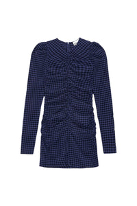 Robe courte à col rond - Deep Cobalt
