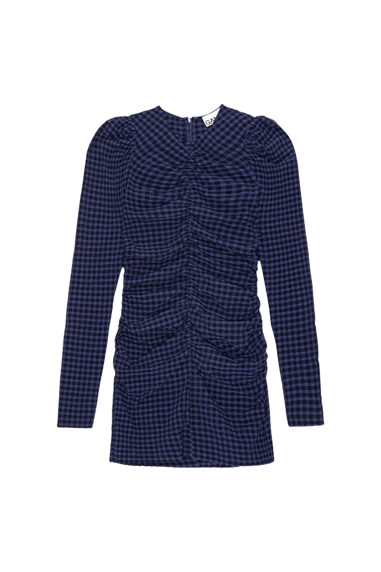 Robe courte à col rond - Deep Cobalt