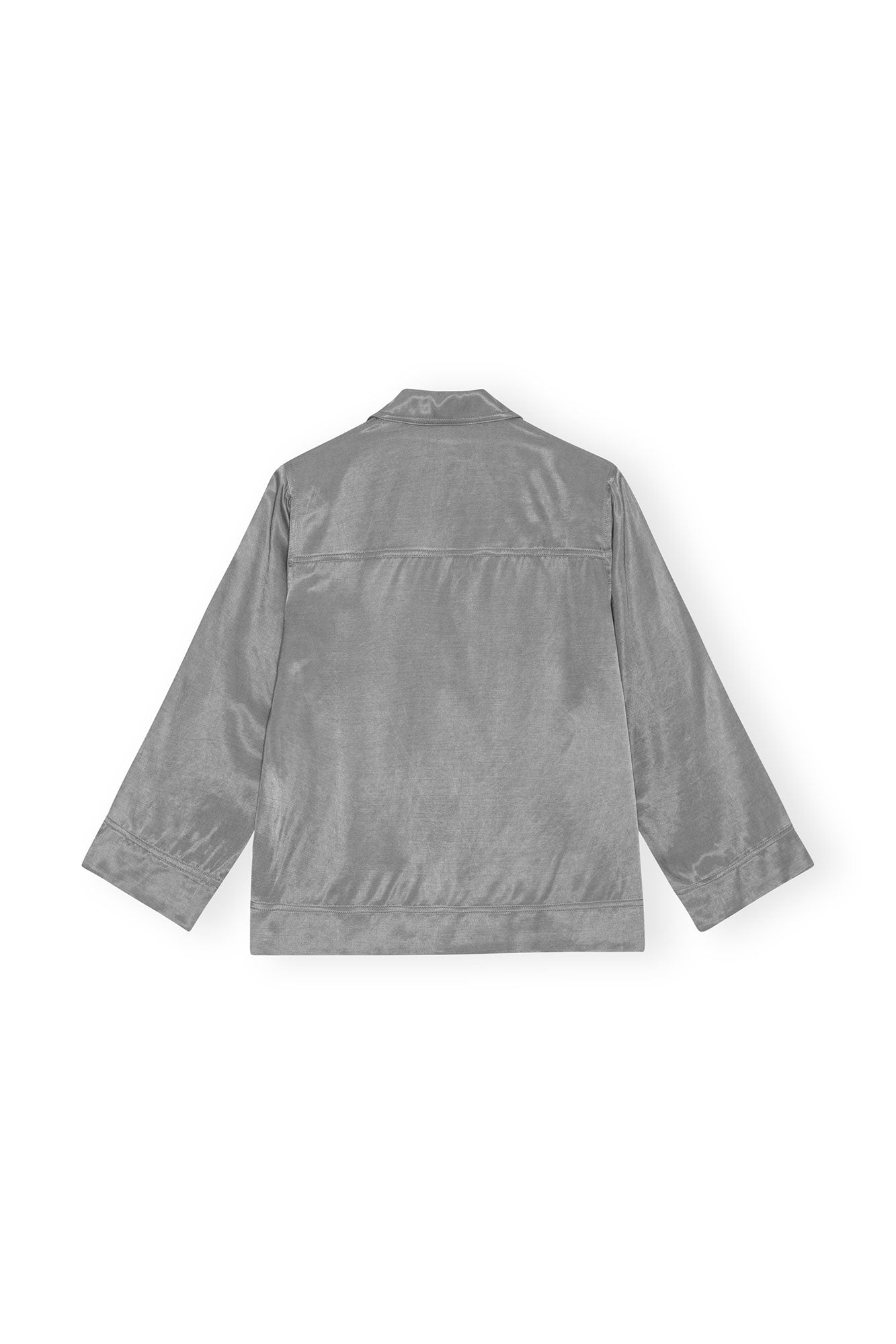 Chemise boutonnée en satin - Frost Gray