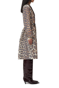 Manteau imprimé Crispy Shell Belt - Leopard Almond Milk