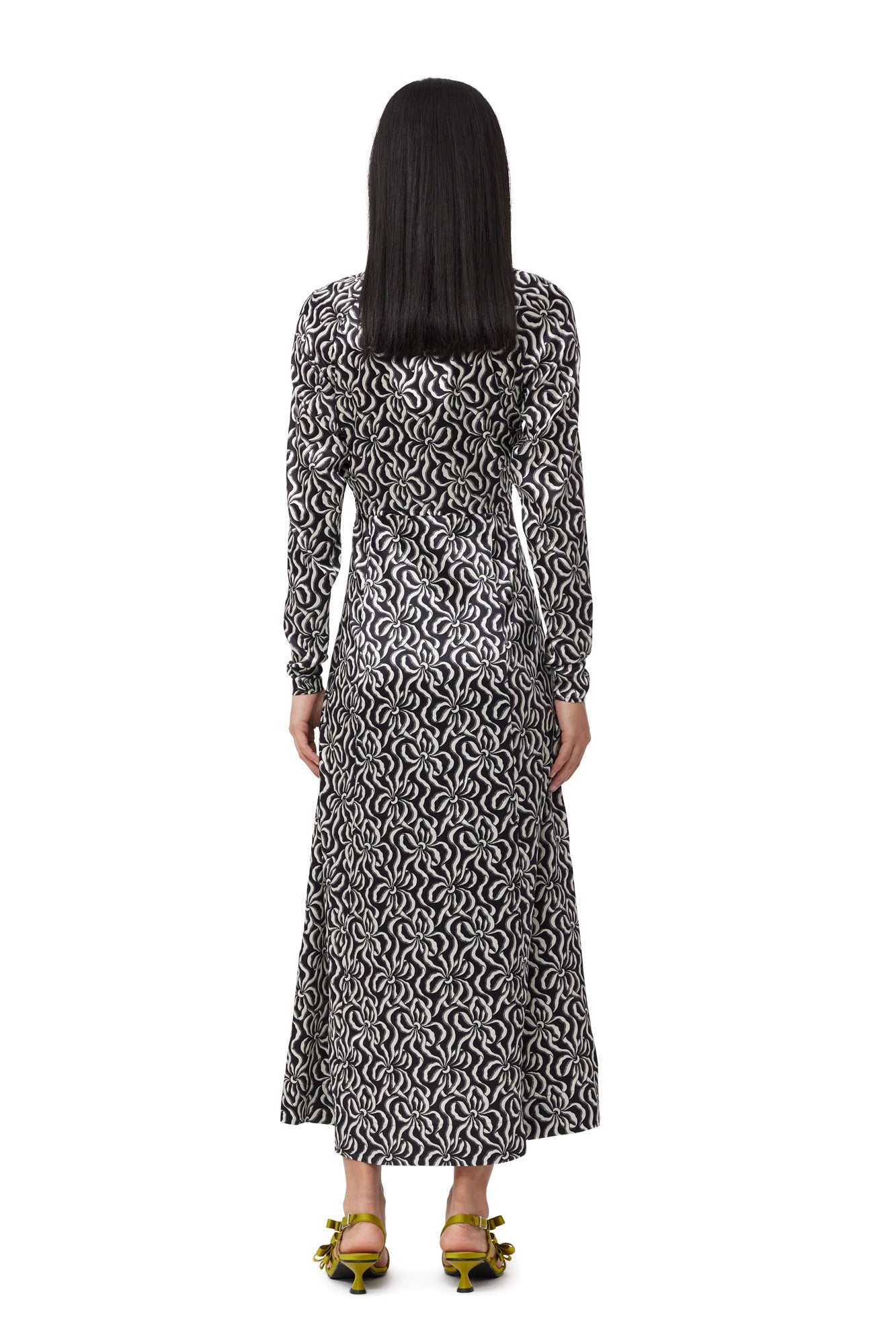 Robe longue en soie - Black