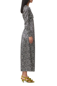 Robe longue en soie - Black