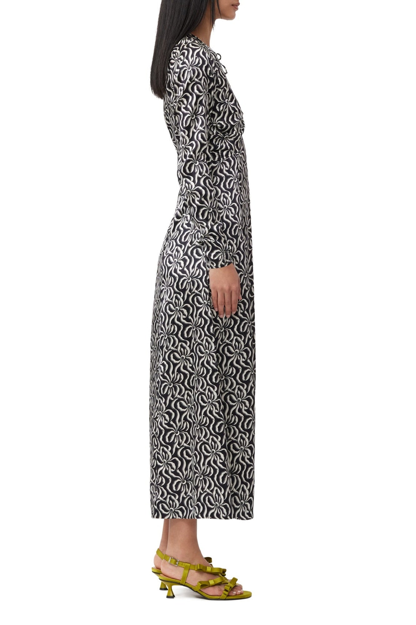 Robe longue en soie - Black