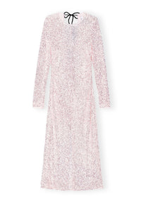 Robe longue à sequins 3D - Mauve Chalk