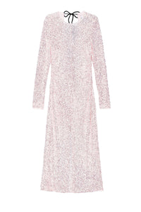 3D sequin maxi dress - Mauve Chalk