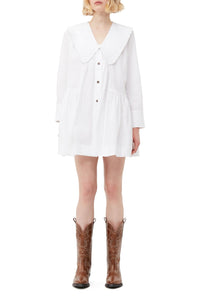 Robe courte en coton - Bright White
