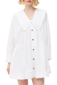 Robe courte en coton - Bright White