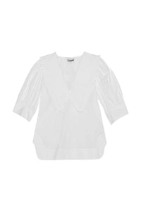 Blouse à volants et col V - Bright White