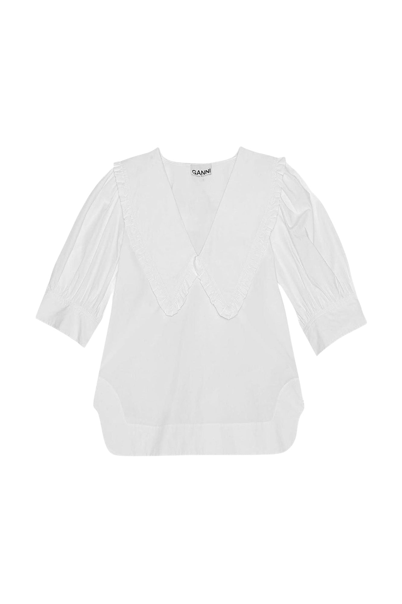 Blouse à volants et col V - Bright White