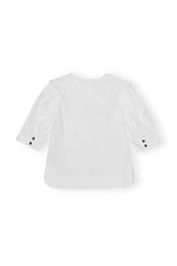 Blouse à volants et col V - Bright White