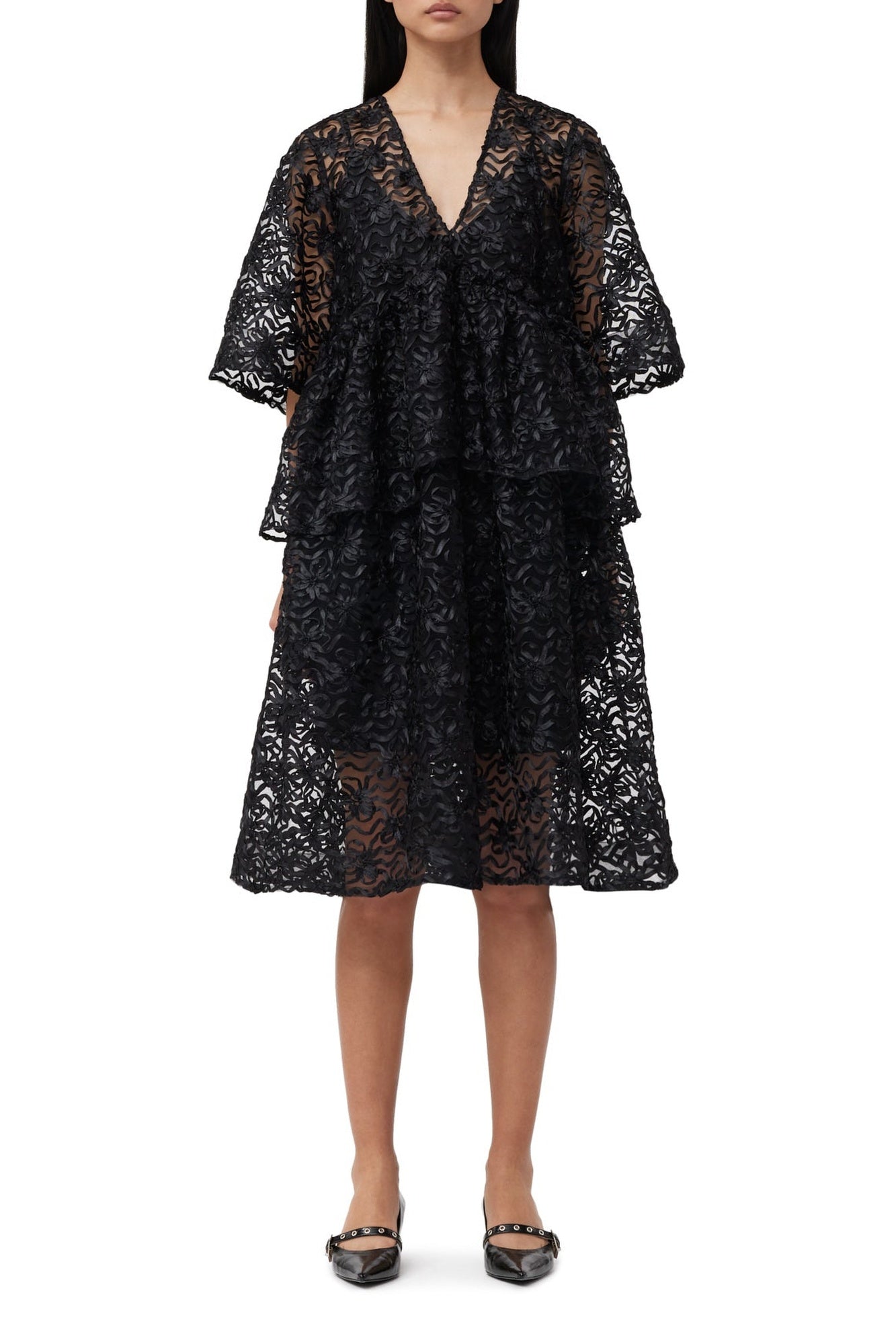 Robe courte  en tulle - Black