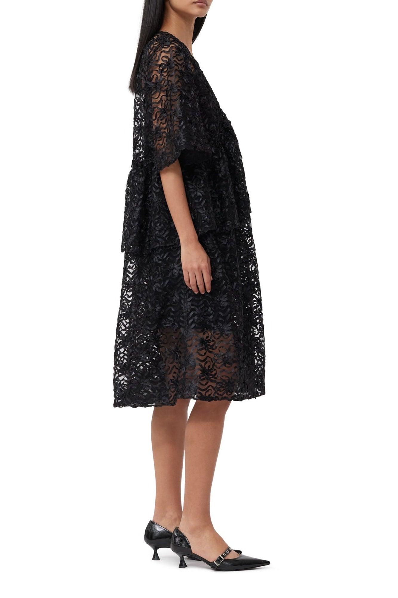 Robe courte  en tulle - Black