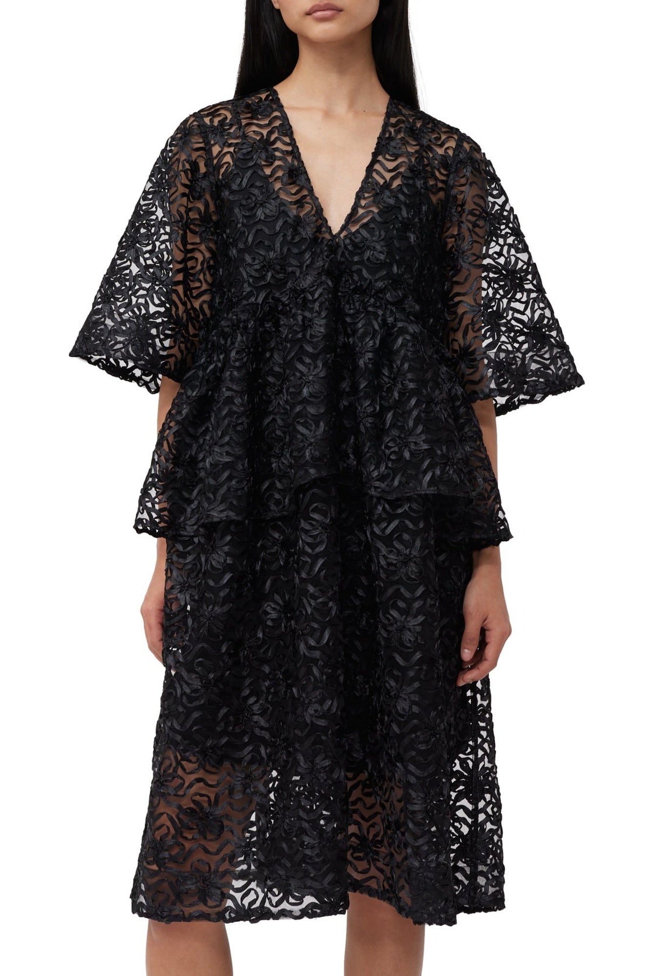 Robe courte  en tulle - Black