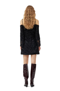 Robe courte à rubans en tulle - Black