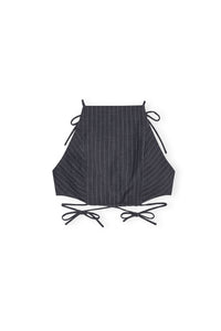 Top à liens rayé  - Gray Pinstripe