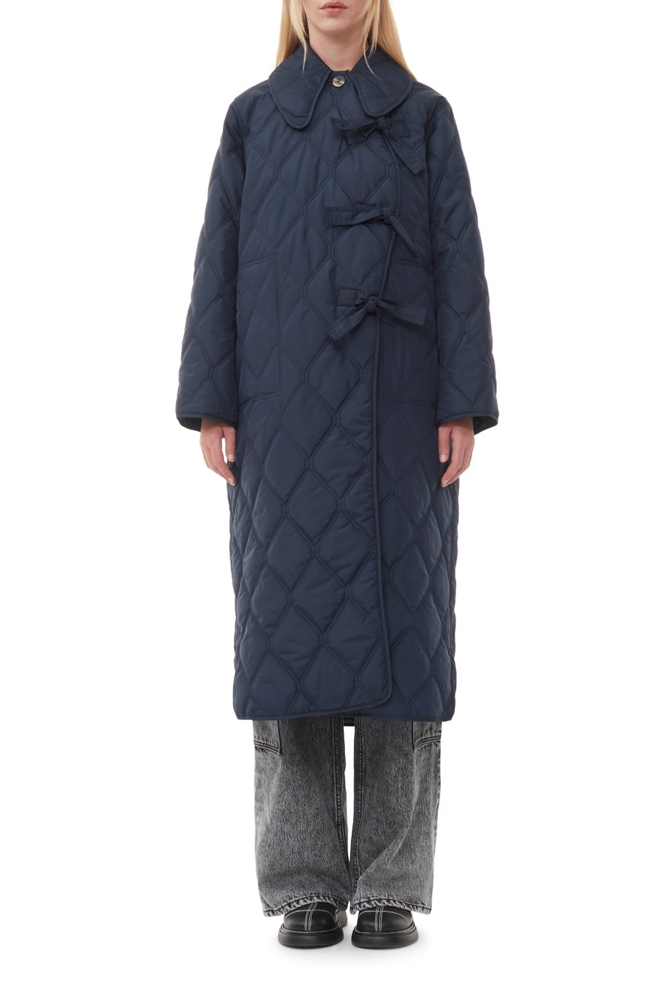 Manteau asymétrique ripstop matelassé en tissu - Sky Captain