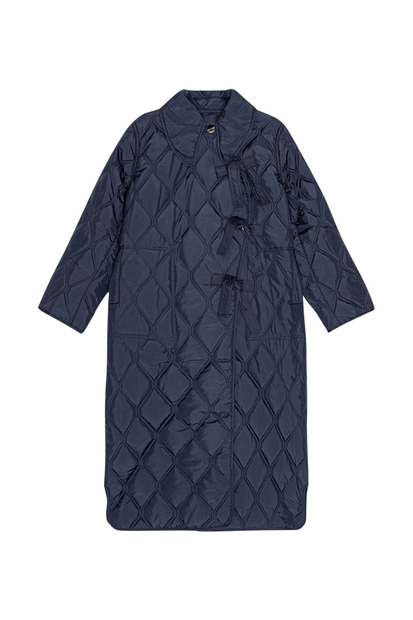 Manteau asymétrique ripstop matelassé en tissu - Sky Captain