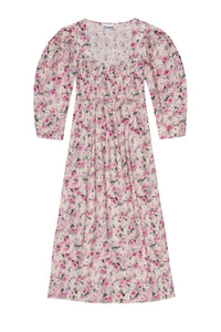 Robe longue imprimée à col ouvert - Orchid Smoke