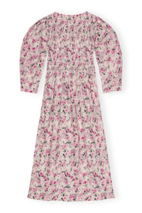 Robe longue imprimée à col ouvert - Orchid Smoke