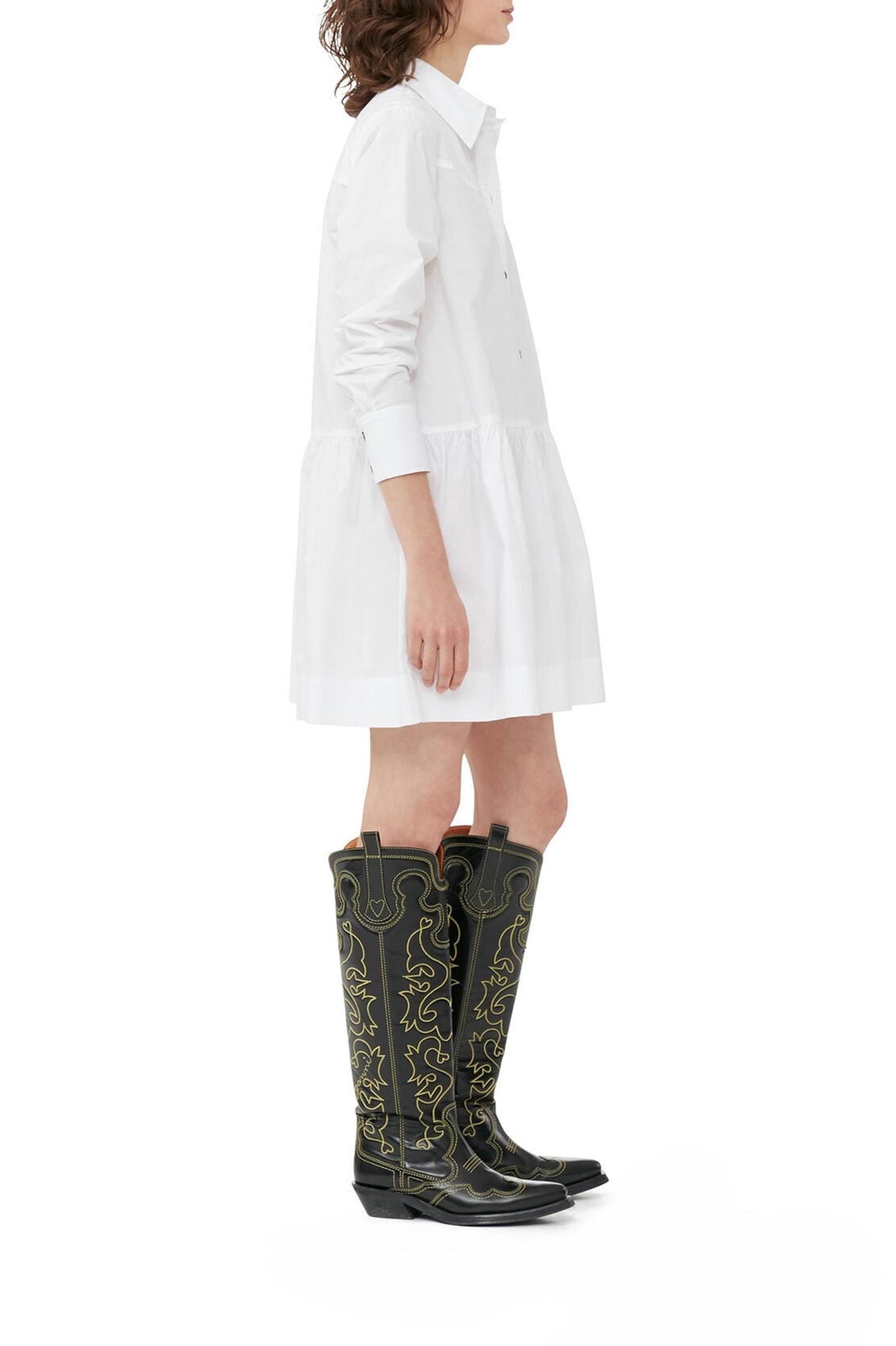 Robe courte en coton - Bright White
