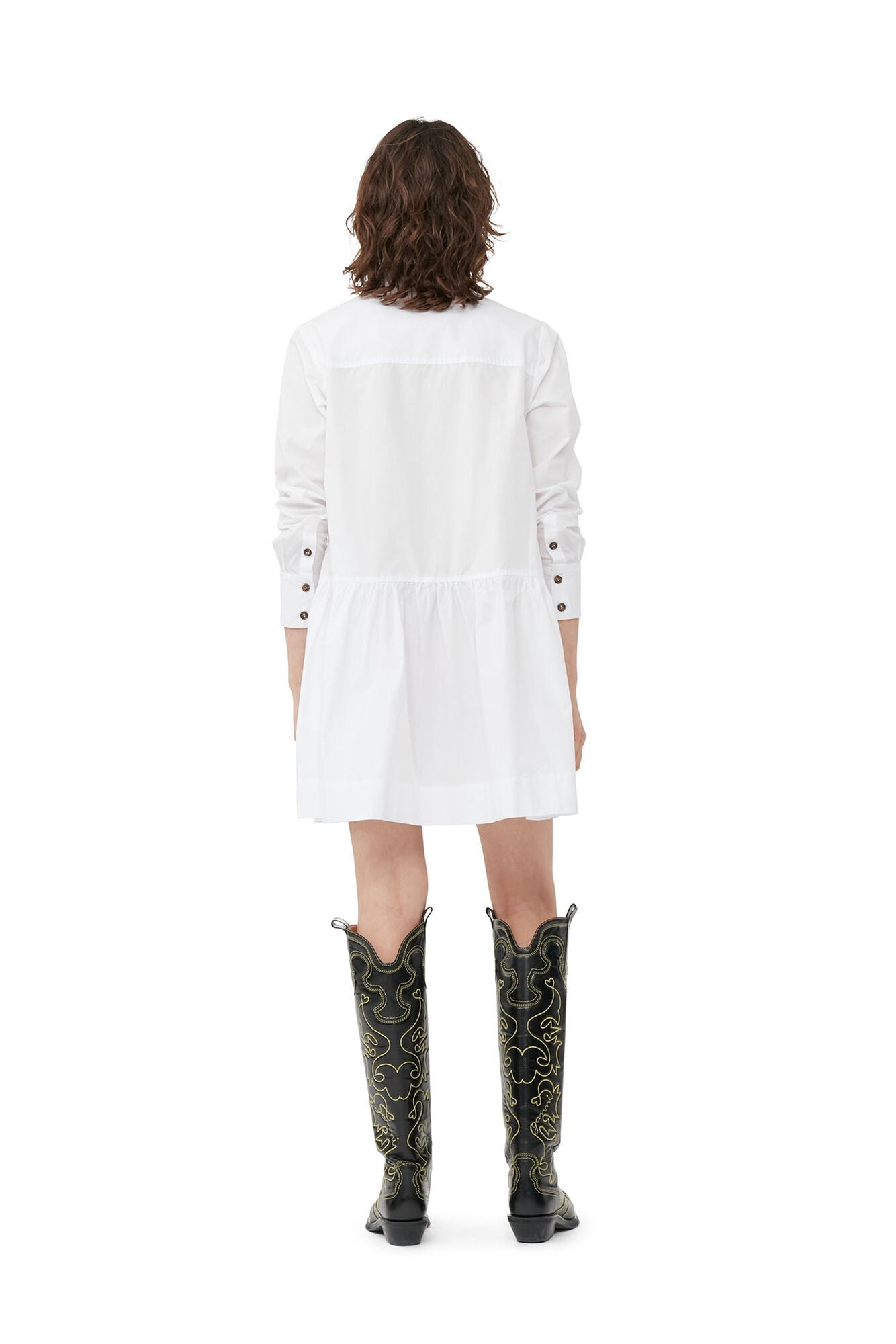 Robe courte en coton - Bright White
